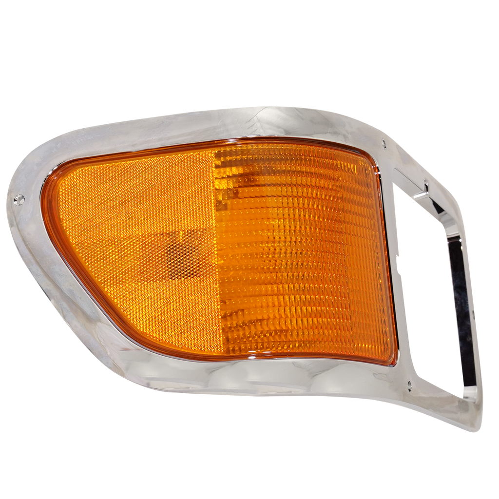 F650/F750 00-15 HEAD LAMP BEZEL RH, Chrome, w/ Parking Light