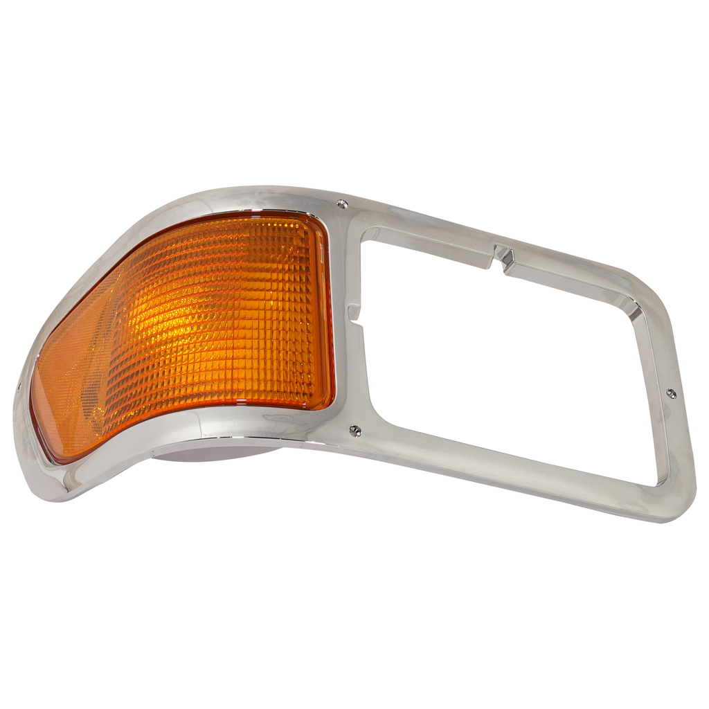 F650/F750 00-15 HEAD LAMP BEZEL RH, Chrome, w/ Parking Light