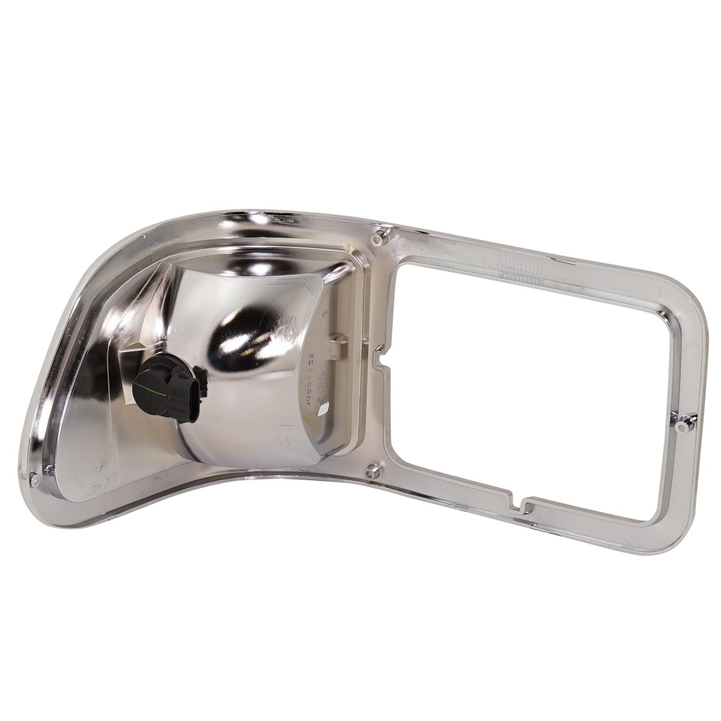 F650/F750 00-15 HEAD LAMP BEZEL RH, Chrome, w/ Parking Light