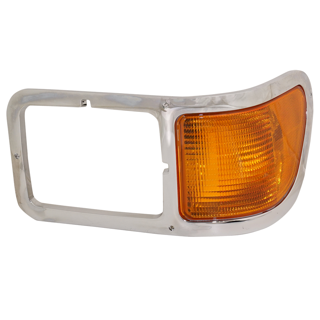 F650/F750 00-15 HEAD LAMP BEZEL LH, Chrome, w/ Parking Light