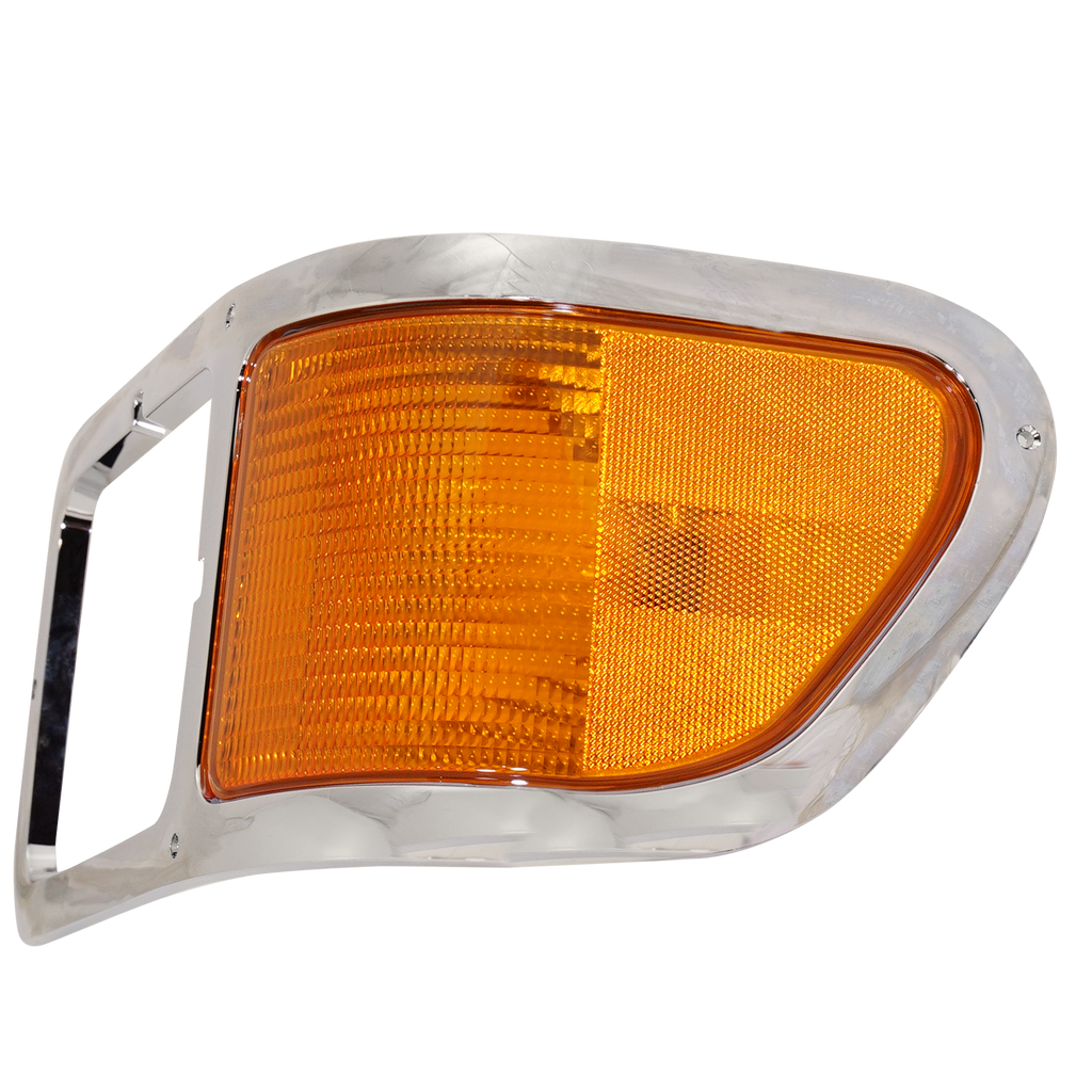 F650/F750 00-15 HEAD LAMP BEZEL LH, Chrome, w/ Parking Light