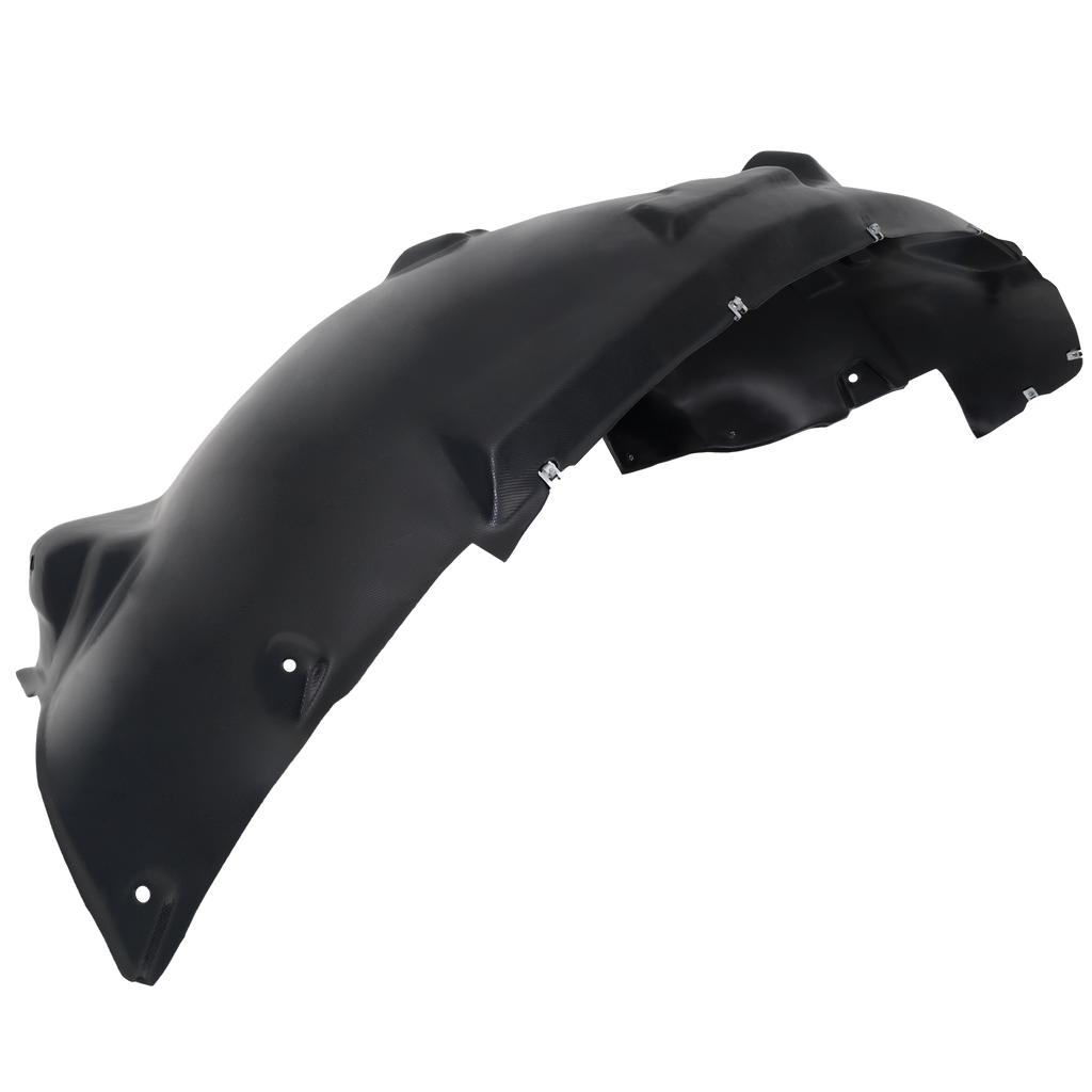 F-150 21-23 FRONT FENDER LINER LH, Plastic, Vacuum Form, w/ Rubber and Aluminum Pad, 2.7/(3.0, Regular)/3.3/3.5/5.0L Turbo Eng., XLT Model, Crew/(21-21, Extended Cab)