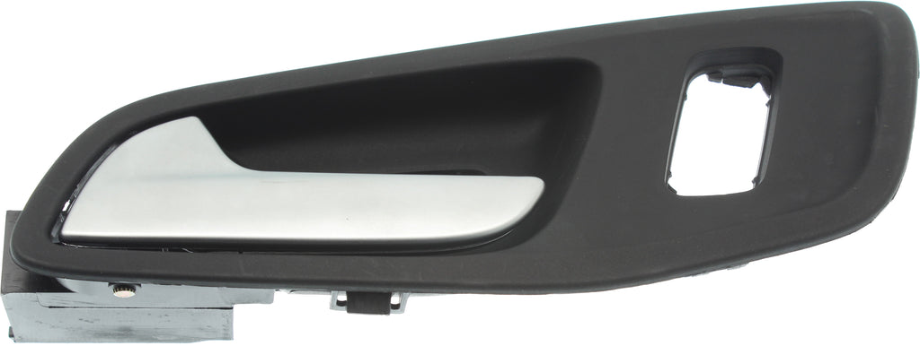 TRANSIT CONNECT 14-18 FRONT INTERIOR DOOR HANDLE LH, Black Bezel w/ Chrome Lever, w/ Door Lock Hole