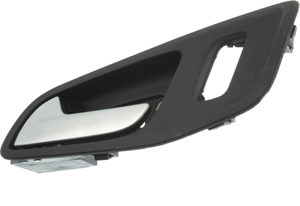 TRANSIT CONNECT 14-18 FRONT INTERIOR DOOR HANDLE LH, Black Bezel w/ Chrome Lever, w/ Door Lock Hole
