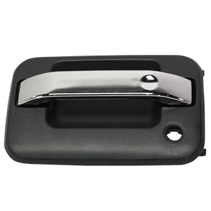 F-150 09-22 FRONT EXTERIOR DOOR HANDLE LH, Chrome Lever/Textured Black Housing, w/ Keyhole, w/o Keypad Hole, w/ Metal Connector