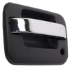 F-150 09-22 FRONT EXTERIOR DOOR HANDLE LH, Chrome Lever/Textured Black Housing, w/ Keyhole, w/o Keypad Hole, w/ Metal Connector