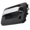 F-150 09-22 FRONT EXTERIOR DOOR HANDLE LH, Chrome Lever/Textured Black Housing, w/ Keyhole, w/o Keypad Hole, w/ Metal Connector