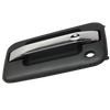 F-150 09-22 FRONT EXTERIOR DOOR HANDLE LH, Chrome Lever/Textured Black Housing, w/ Keyhole, w/o Keypad Hole, w/ Metal Connector