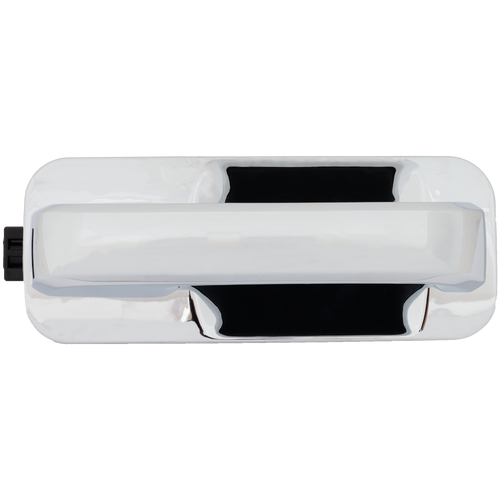 F-150 15-22 FRONT EXTERIOR DOOR HANDLE RH, Chrome, w/o Keyhole, w/o Power RFID, (=REAR RH)