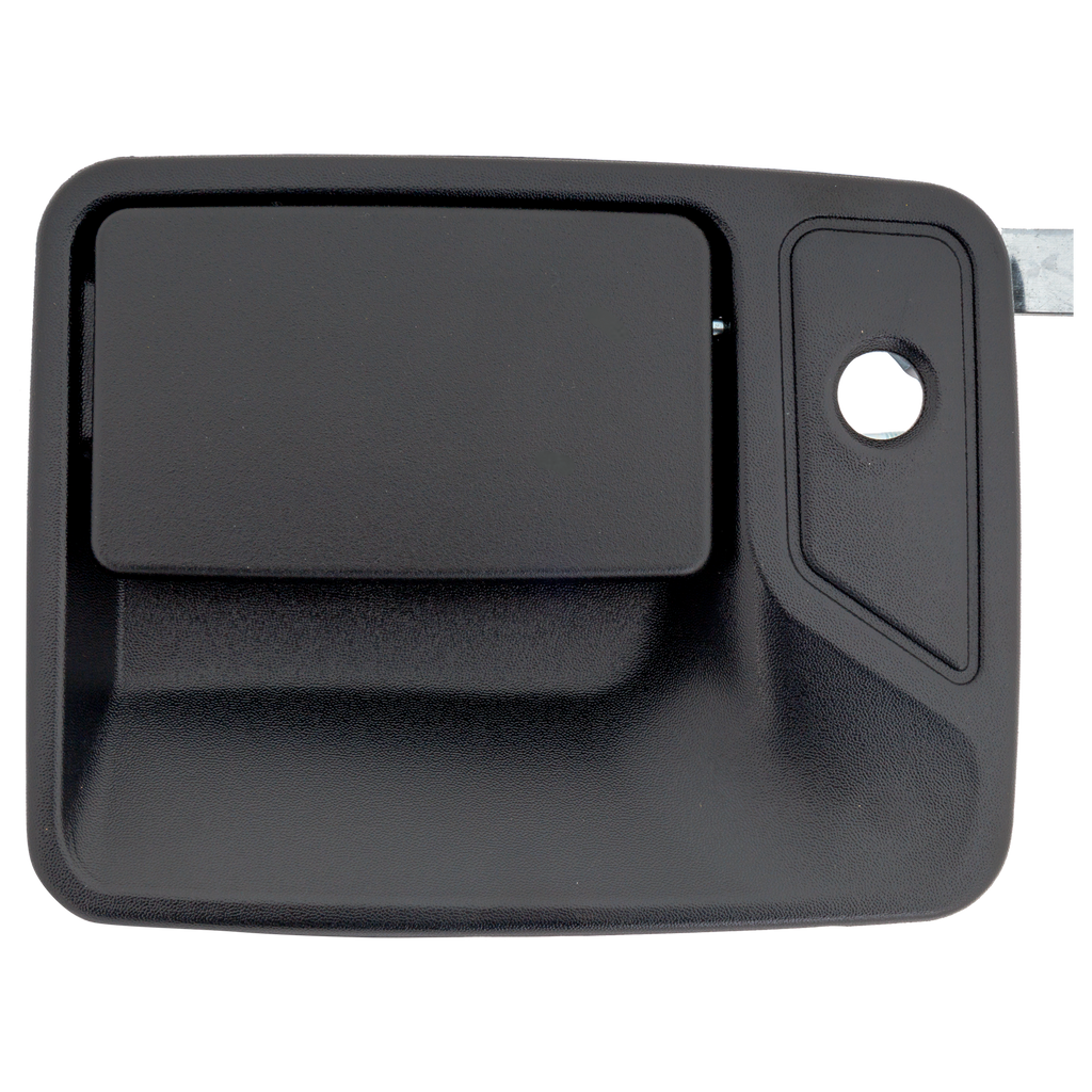 F-SERIES SUPER DUTY 99-16 FRONT EXTERIOR DOOR HANDLE LH, Textured Black, Metal, w/ Keyhole