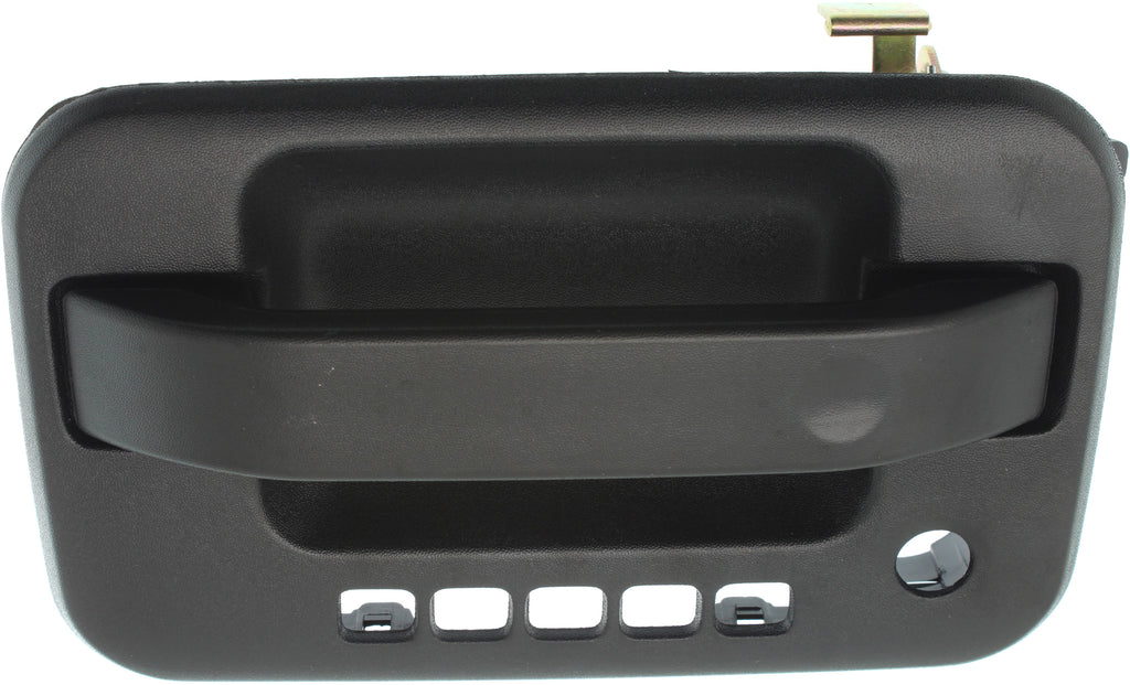 F-150 09-22 FRONT EXTERIOR DOOR HANDLE LH, Textured Black, w/ Keyhole and Keypad Hole, w/ Metal Connector