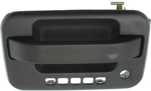 F-150 09-22 FRONT EXTERIOR DOOR HANDLE LH, Textured Black, w/ Keyhole and Keypad Hole, w/ Metal Connector