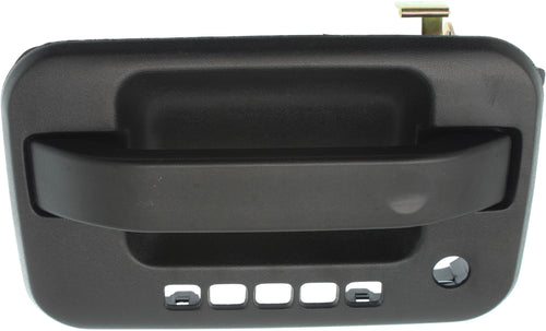 F-150 09-22 FRONT EXTERIOR DOOR HANDLE LH, Textured Black, w/ Keyhole and Keypad Hole, w/ Metal Connector