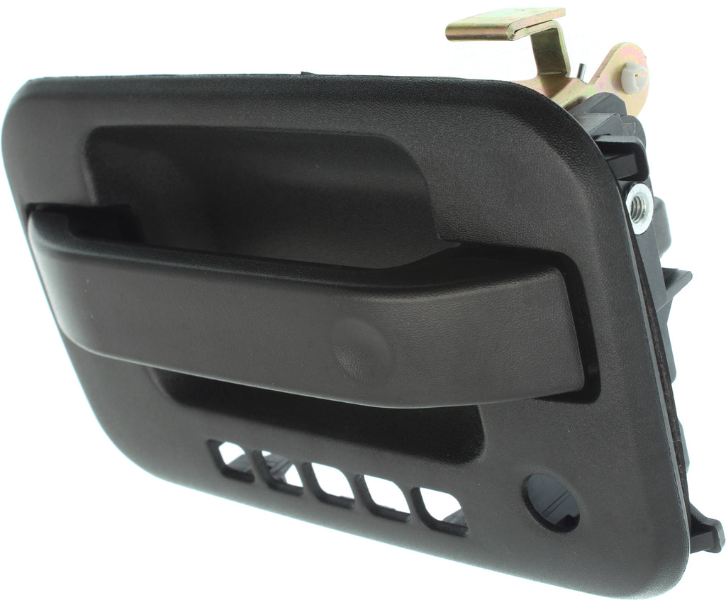 F-150 09-22 FRONT EXTERIOR DOOR HANDLE LH, Textured Black, w/ Keyhole and Keypad Hole, w/ Metal Connector