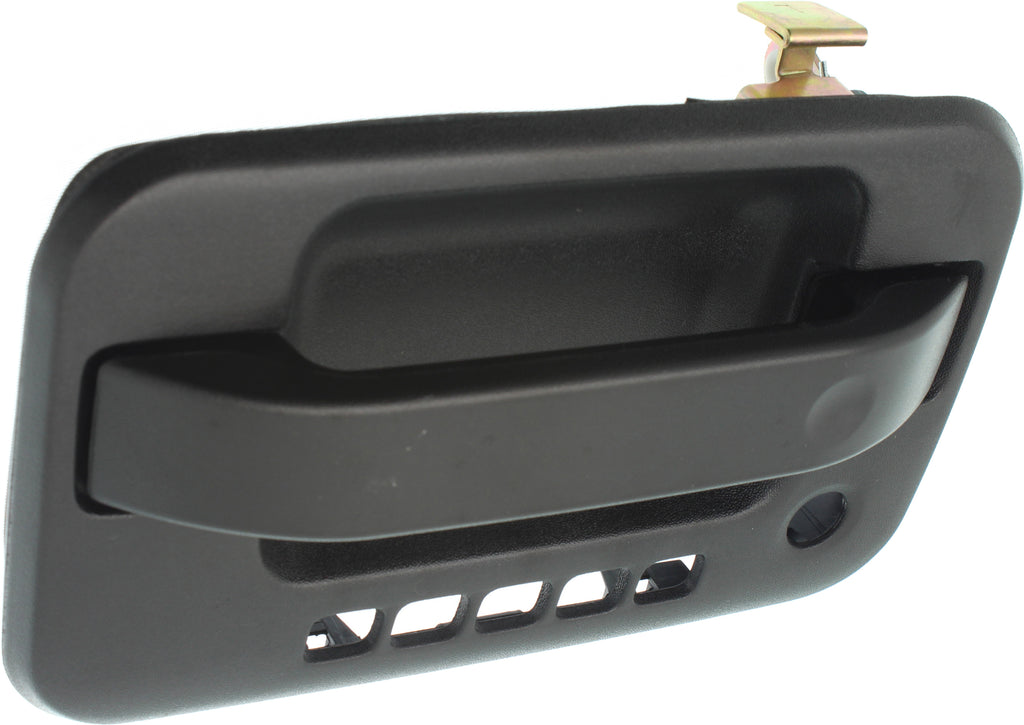 F-150 09-22 FRONT EXTERIOR DOOR HANDLE LH, Textured Black, w/ Keyhole and Keypad Hole, w/ Metal Connector