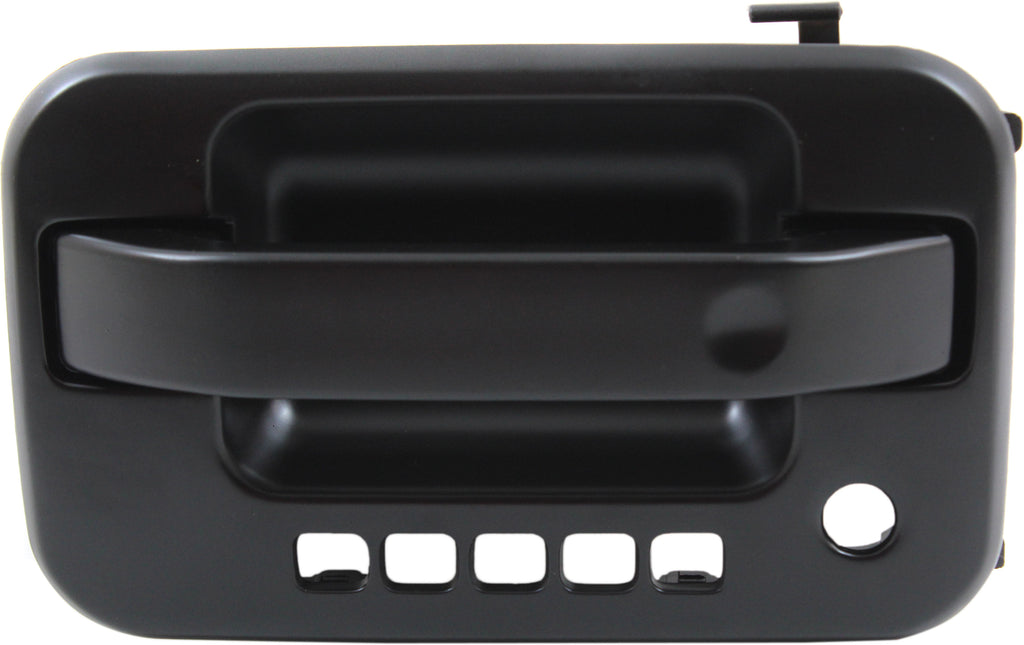 F-150 09-22 FRONT EXTERIOR DOOR HANDLE LH, Primed Black, w/ Keyhole and Keypad Hole, w/ Metal Connector