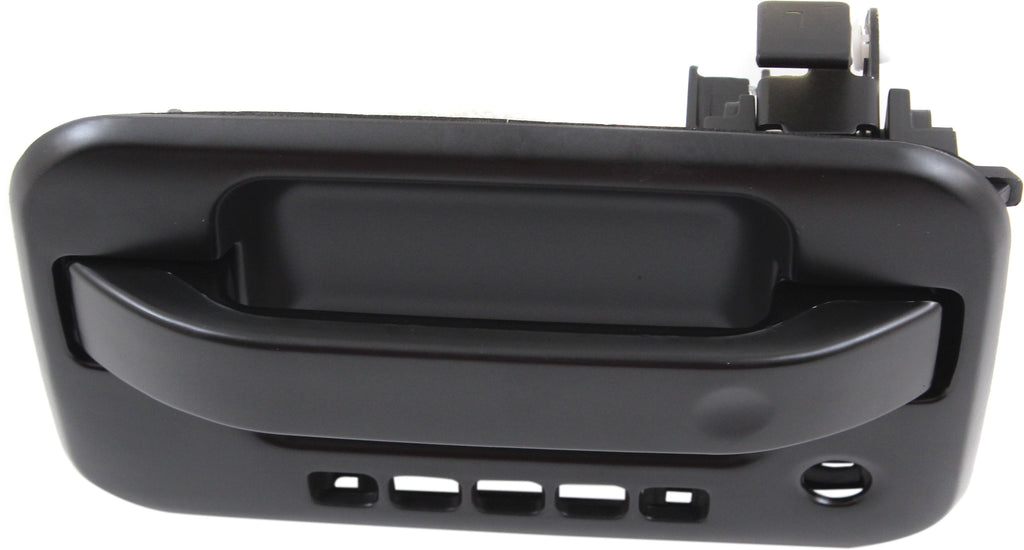 F-150 09-22 FRONT EXTERIOR DOOR HANDLE LH, Primed Black, w/ Keyhole and Keypad Hole, w/ Metal Connector