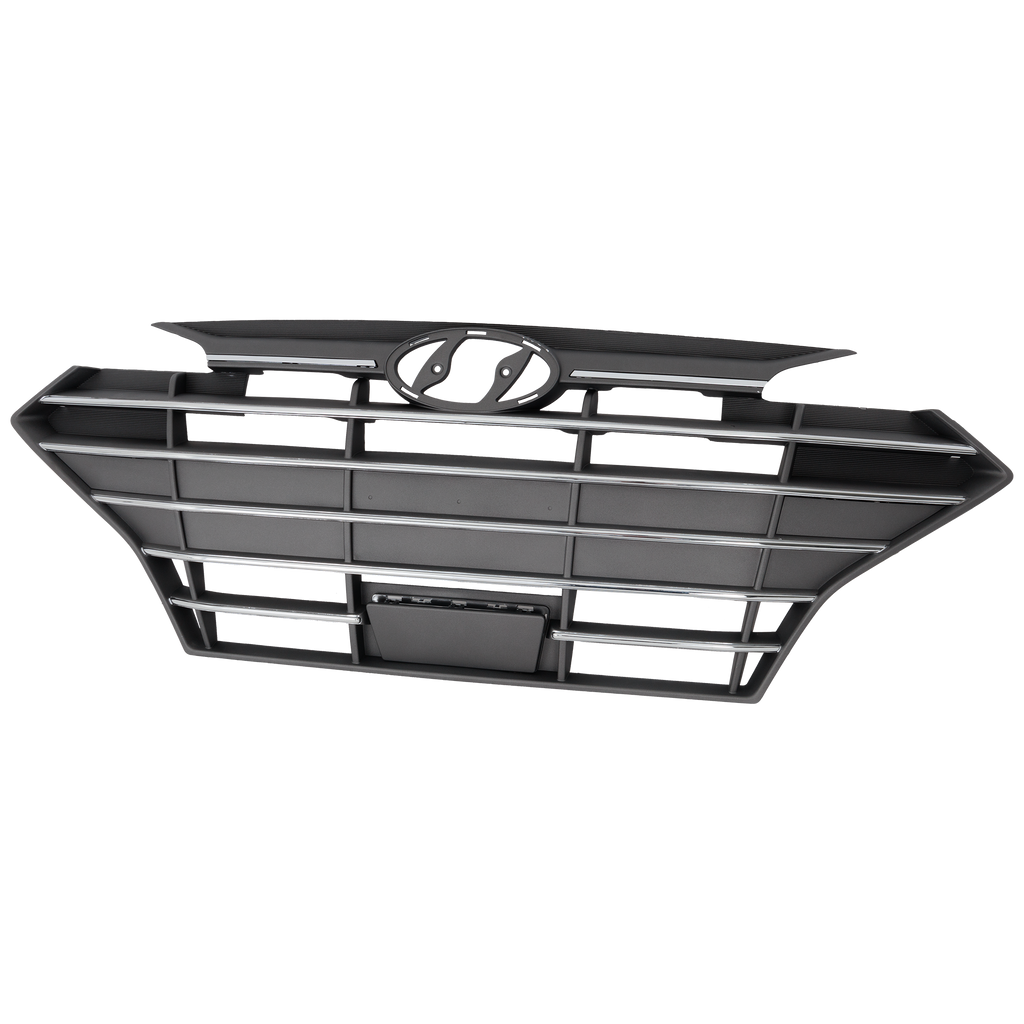 ELANTRA 19-20 GRILLE, Chrome Silver Black Shell and Insert, w/ Intelligent Cruise Control, Korea Built Vehicle, Sedan