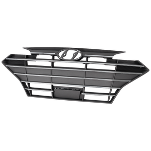 ELANTRA 19-20 GRILLE, Chrome Silver Black Shell and Insert, w/ Intelligent Cruise Control, Korea Built Vehicle, Sedan
