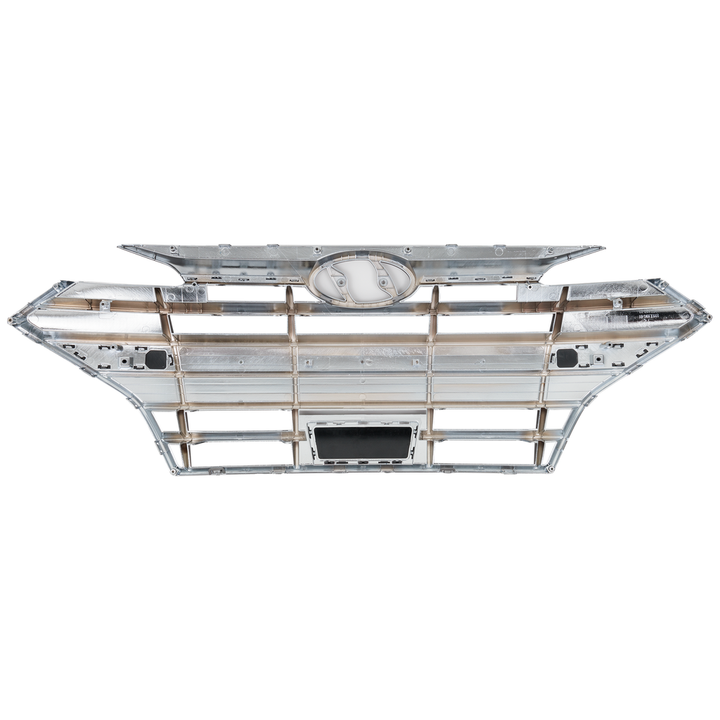 ELANTRA 19-20 GRILLE, Chrome Silver Black Shell and Insert, w/ Intelligent Cruise Control, Korea Built Vehicle, Sedan