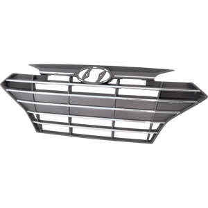 ELANTRA 19-20 GRILLE, Chrome Silver Black Shell and Insert, w/o Intelligent Cruise Control, Korea Built Vehicle, Sedan
