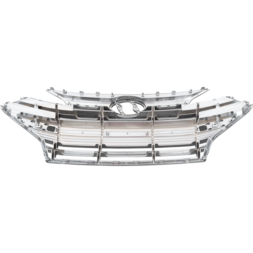 ELANTRA 19-20 GRILLE, Chrome Silver Black Shell and Insert, w/o Intelligent Cruise Control, Korea Built Vehicle, Sedan