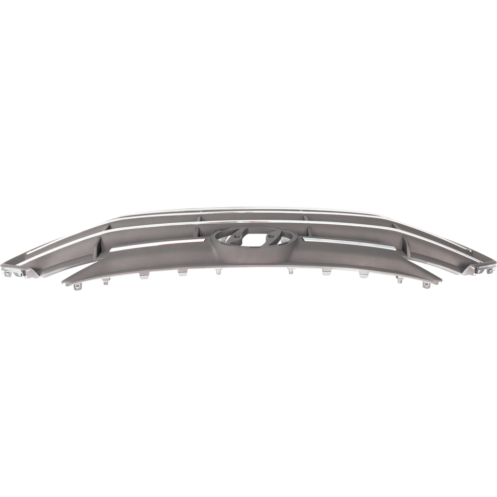 ELANTRA 19-20 GRILLE, Chrome Silver Black Shell and Insert, w/o Intelligent Cruise Control, Korea Built Vehicle, Sedan