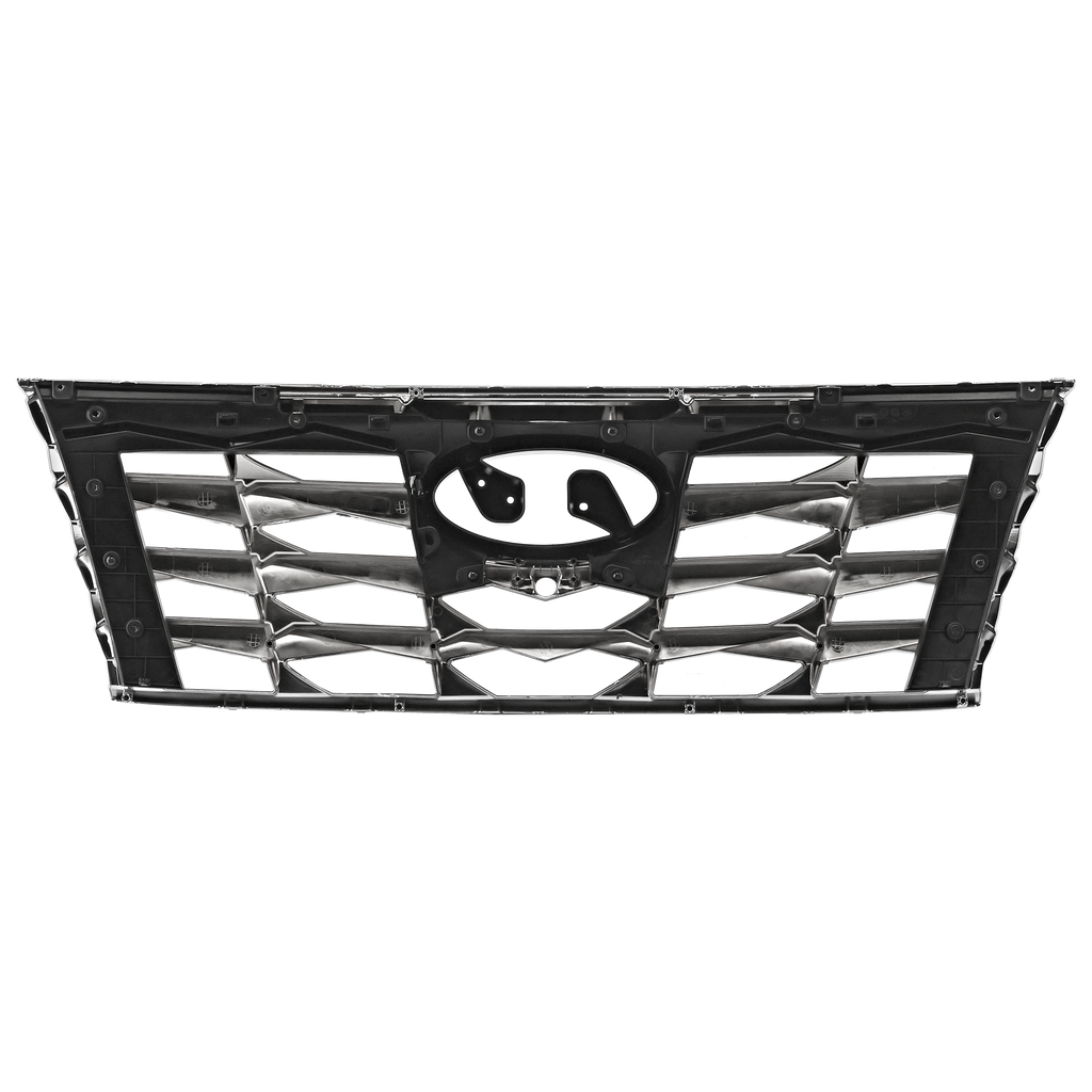 TUCSON 22-22 GRILLE, Chrome Painted Smoke Black, (Hybrid Limited/Ultimate)/Limited Models - CAPA