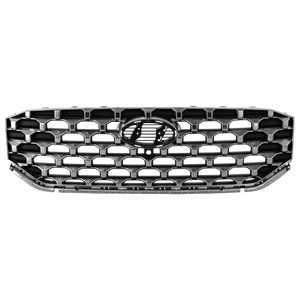 SANTA FE 21-23 GRILLE, Textured Black Shell and Insert, w/ Painted Satin Frame, Hybrid SEL Premium/Hybrid Limited/Limited Models