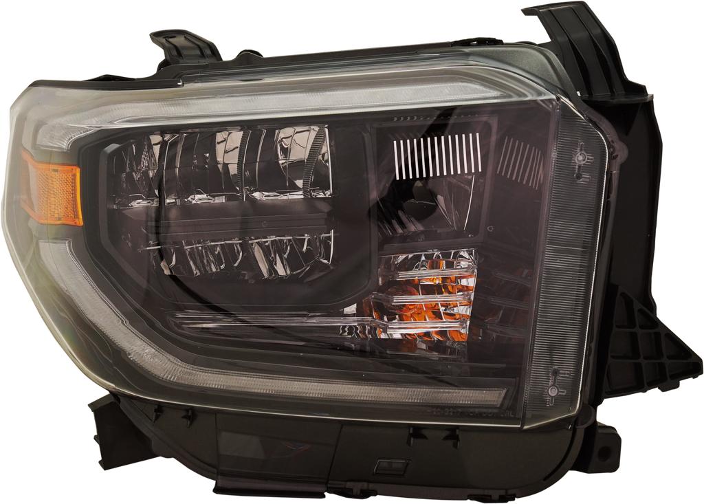 TUCSON 19-21 HEAD LAMP RH, Assembly, LED, Black Interior, w/ Smoked Chrome Accent