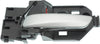 FIT 15-17 FRONT INTERIOR DOOR HANDLE LH, Smooth Silver Lever/Black Knob, (=REAR)