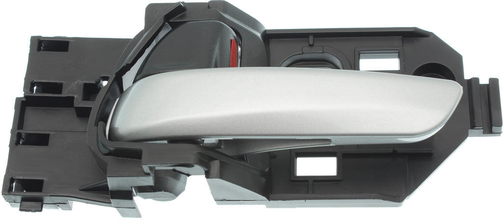 FIT 15-17 FRONT INTERIOR DOOR HANDLE LH, Smooth Silver Lever/Black Knob, (=REAR)