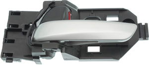 FIT 15-17 FRONT INTERIOR DOOR HANDLE LH, Smooth Silver Lever/Black Knob, (=REAR)