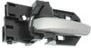 FIT 15-17 FRONT INTERIOR DOOR HANDLE LH, Smooth Silver Lever/Black Knob, (=REAR)