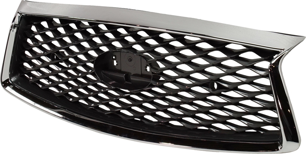 Q50 18-20 GRILLE, Painted Dark Gray, w/ Chrome Frame, w/ Front View Camera, w/o Illuminated Emblem