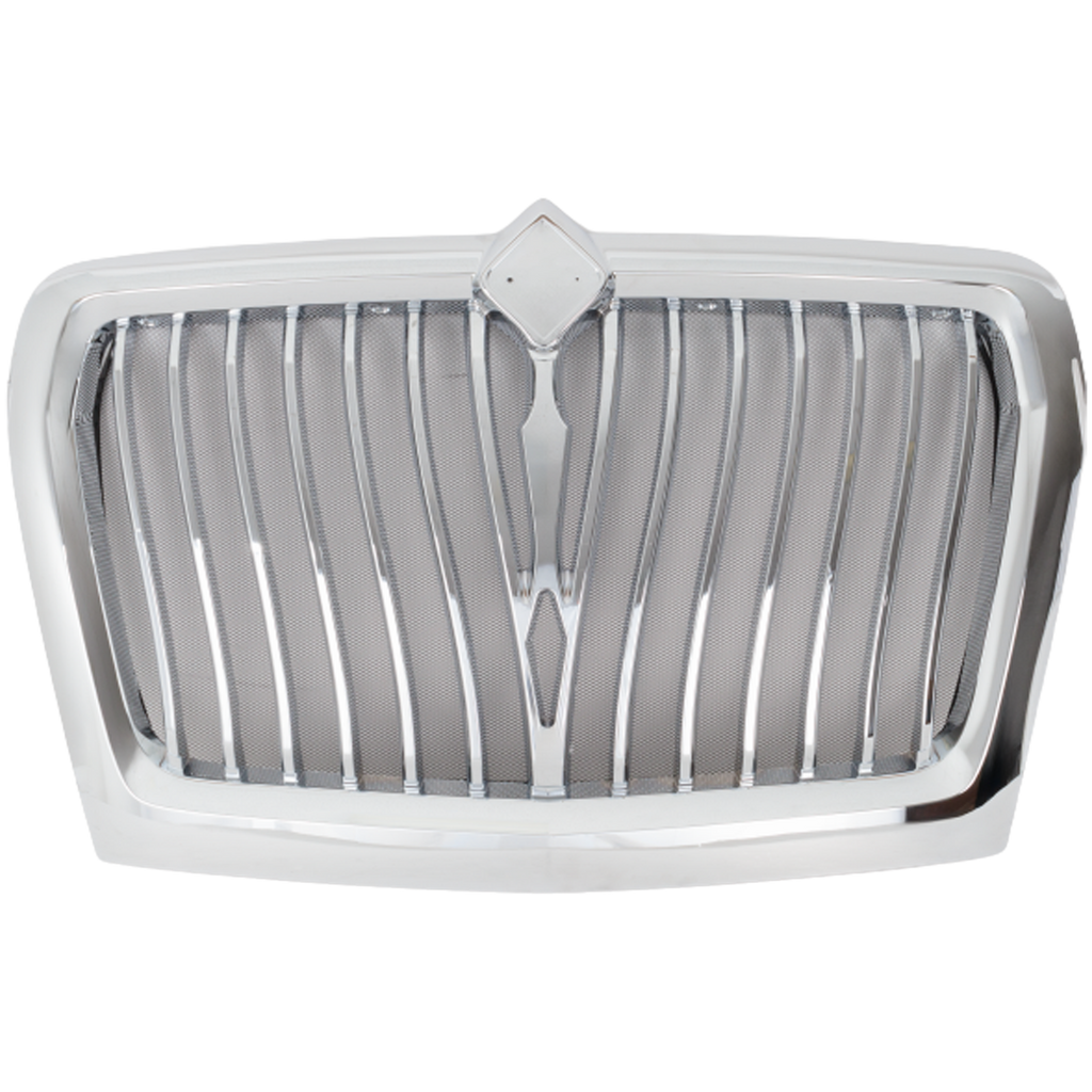 INTERNATIONAL LT625 17-22 GRILLE, Chrome, Redesign, w/ Bug Screen, (Mounting Hardware Inluded)