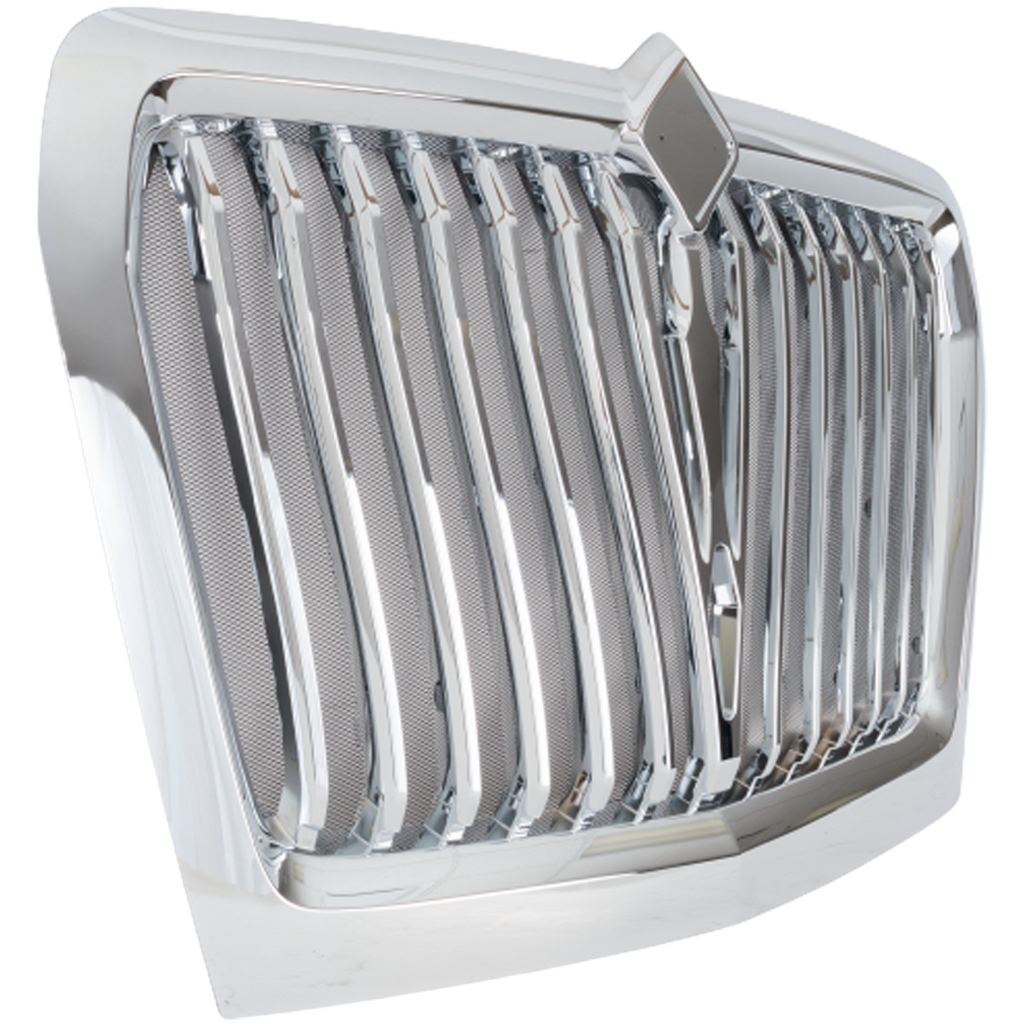 INTERNATIONAL LT625 17-22 GRILLE, Chrome, Redesign, w/ Bug Screen, (Mounting Hardware Inluded)