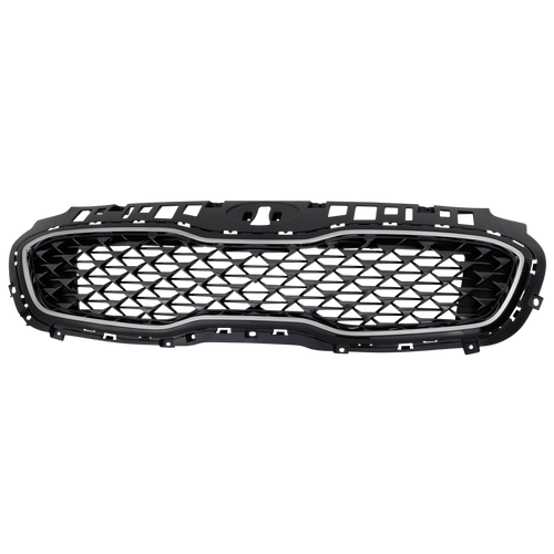 SPORTAGE 20-22 GRILLE, Painted Black Shell and Insert, w/ Chrome Molding, w/o Nightfall Edition, Type 1