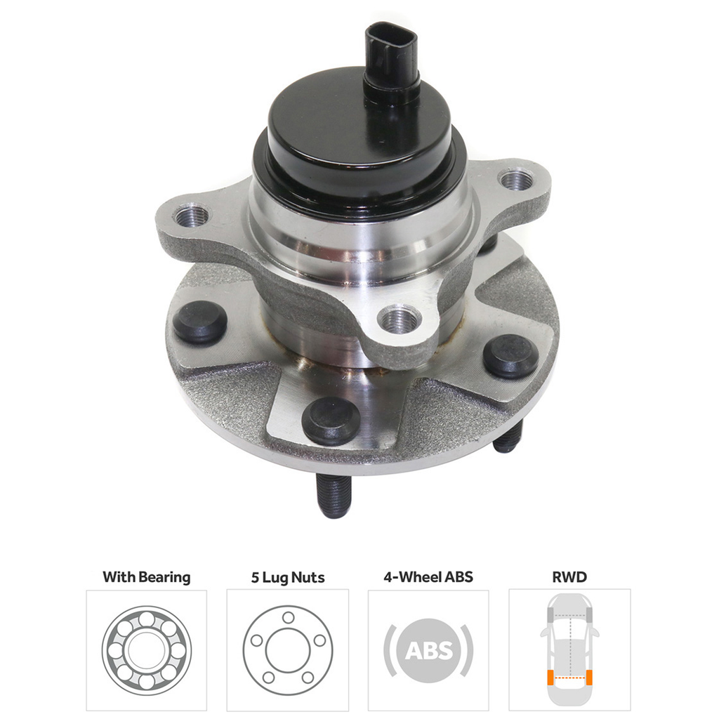 IS350 06-15 FRONT HUB ASSEMBLY RH, 5 Studs, RWD, w/ 4-Wheel ABS