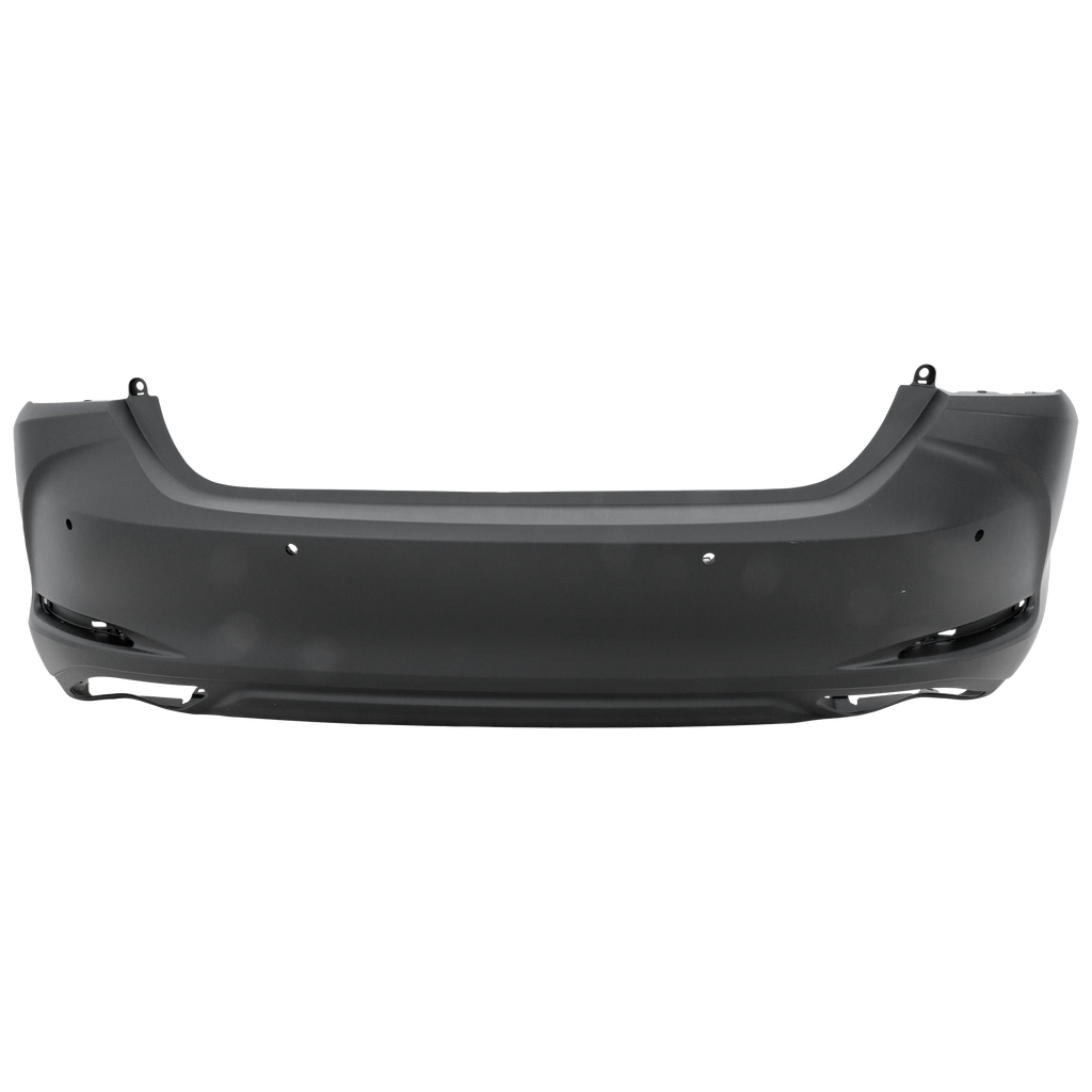 ES350 19-21 REAR BUMPER COVER, Primed, Power Luggage Lid, w/ Park Distance Control Sensor Holes, w/o F Sport Package, Japan Built Vehicle