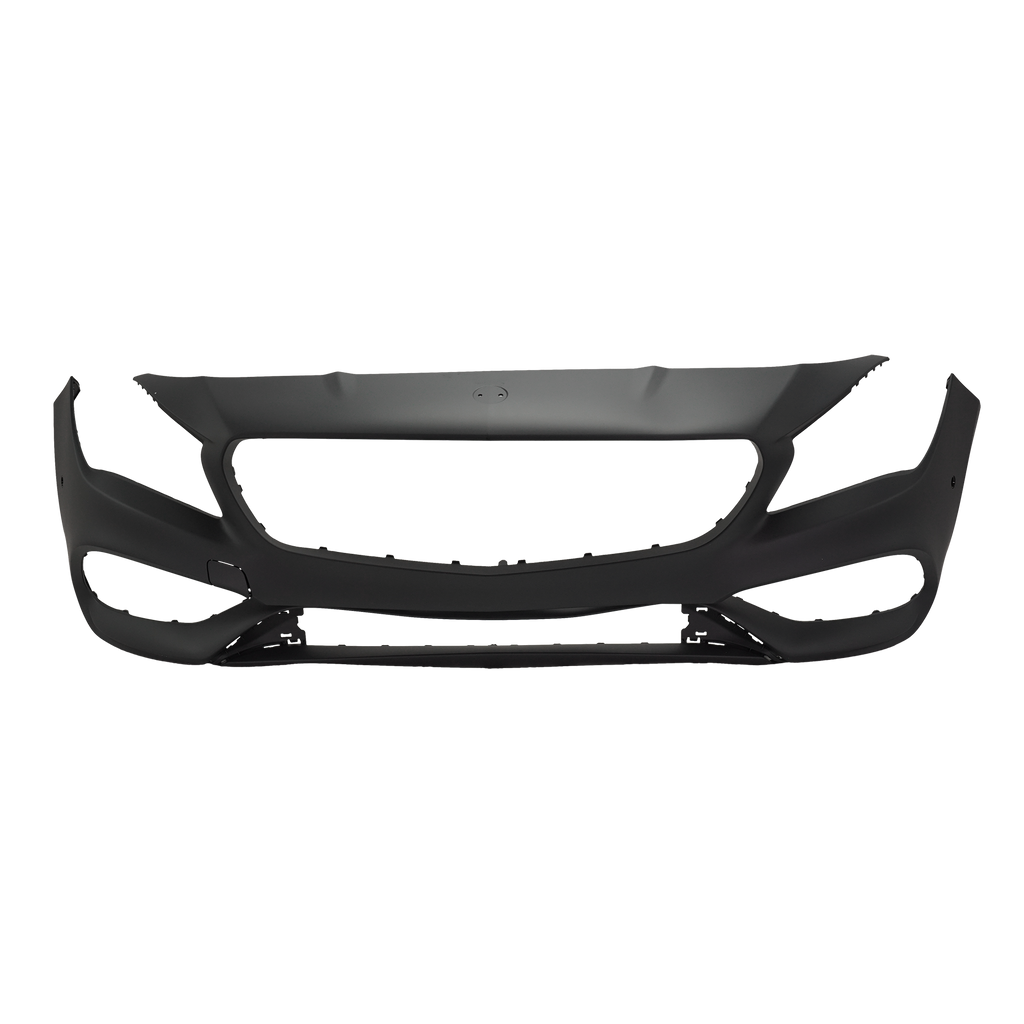 CLA45/CLA250 17-19 FRONT BUMPER COVER, Primed Gray, w/ Active Park Assist Sensor Holes