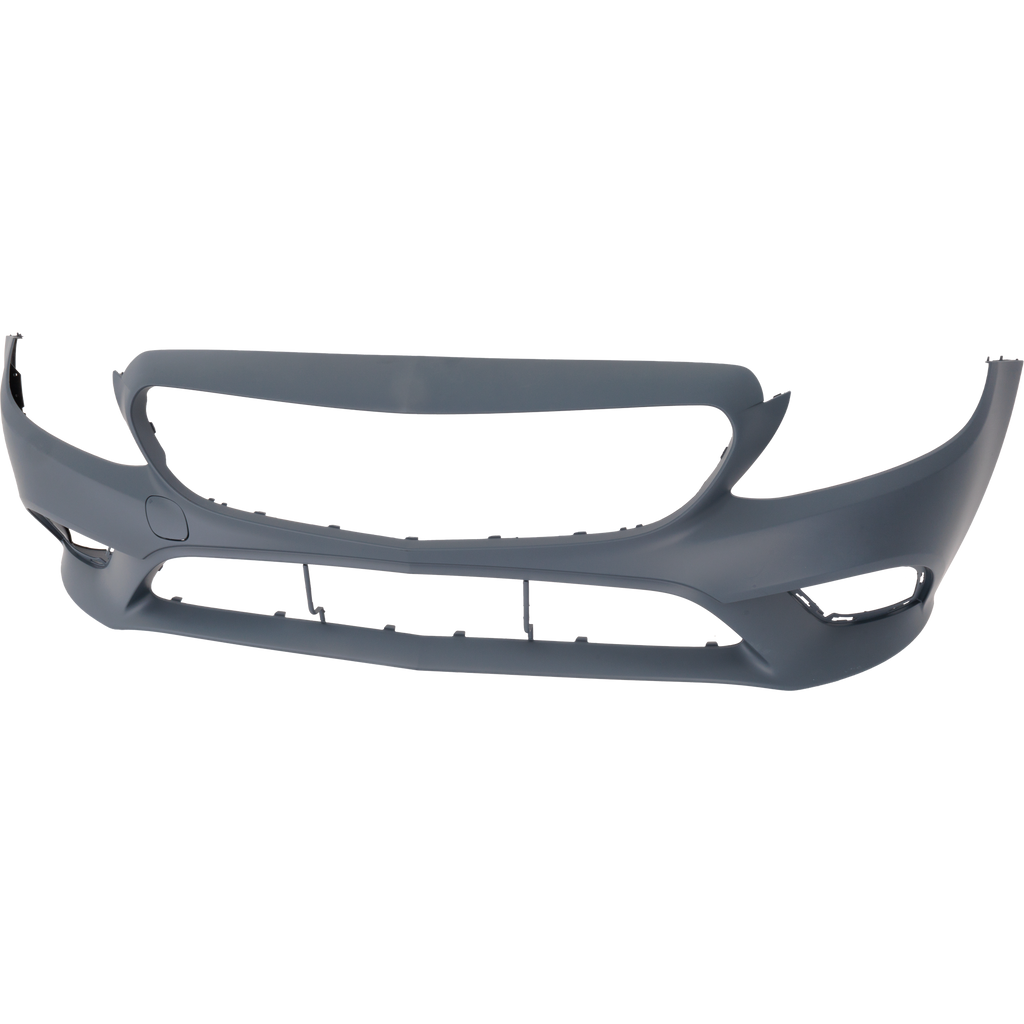 C300 19-22 FRONT BUMPER COVER, Primed, w/ Camera Hole, w/o AMG Package and w/o Active Park Assist Snsr Holes, Convertible/Coupe/Sedan