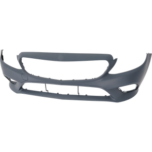 C300 19-22 FRONT BUMPER COVER, Primed, w/ Camera Hole, w/o AMG Package and w/o Active Park Assist Snsr Holes, Convertible/Coupe/Sedan