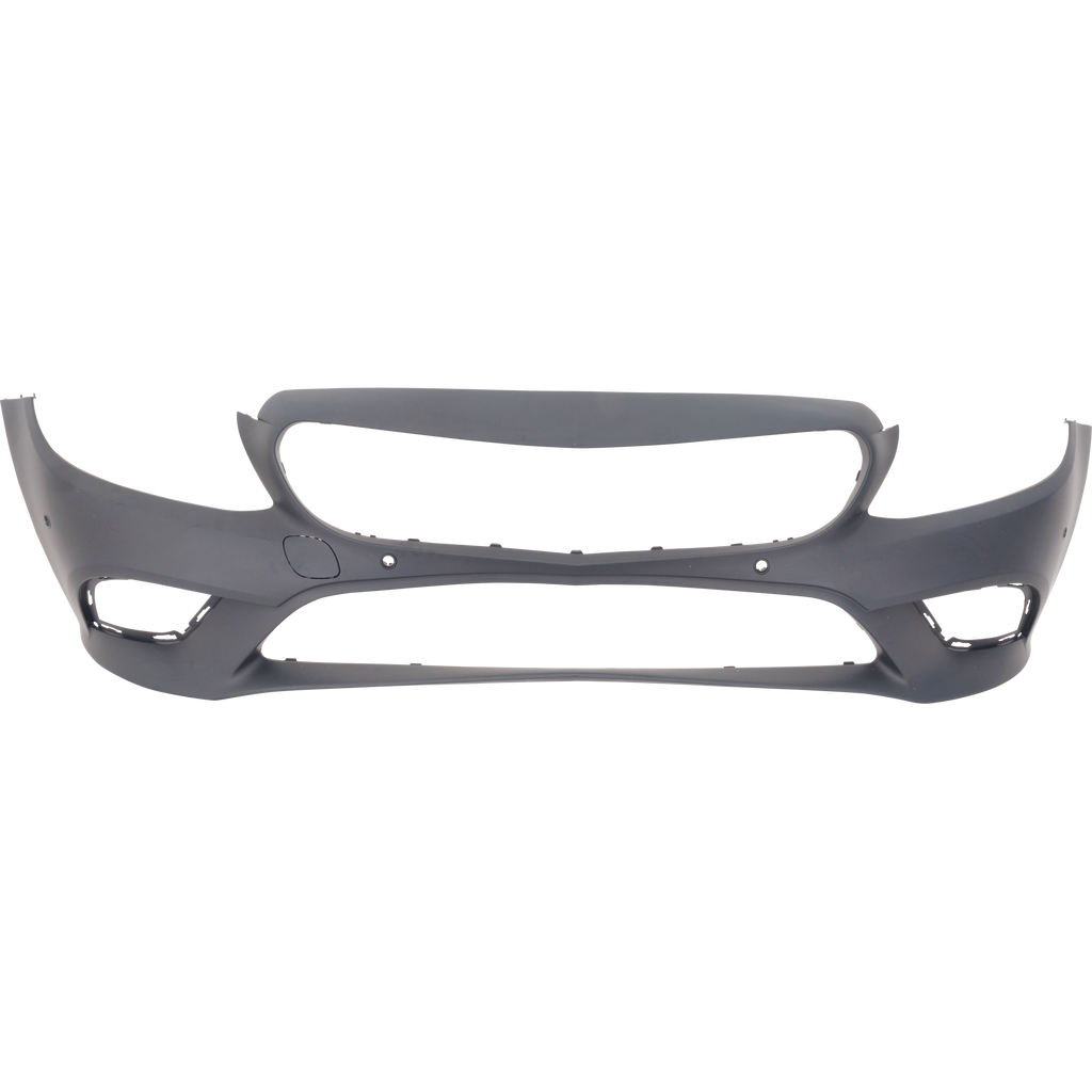 C300 19-22 FRONT BUMPER COVER, Primed, w/o AMG Package, w/ Camera Hole and Active Park Assist Snsr Holes, Convertible/Coupe/Sedan