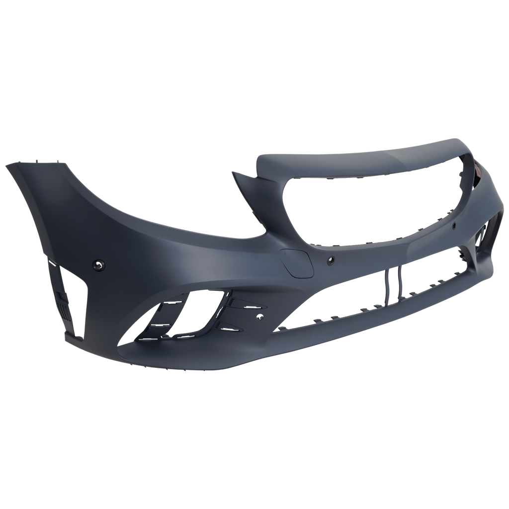 C300 19-22 FRONT BUMPER COVER, Primed, w/ AMG Package and Active Park Assist Snsr Holes, w/o Camera Hole, Convertible/Coupe/Sedan