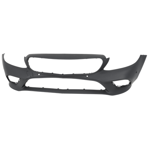C300 19-22 FRONT BUMPER COVER, Primed, w/o AMG Package and Front View Camera, w/ Active Park Assist Snsr Holes, Convertible/Coupe