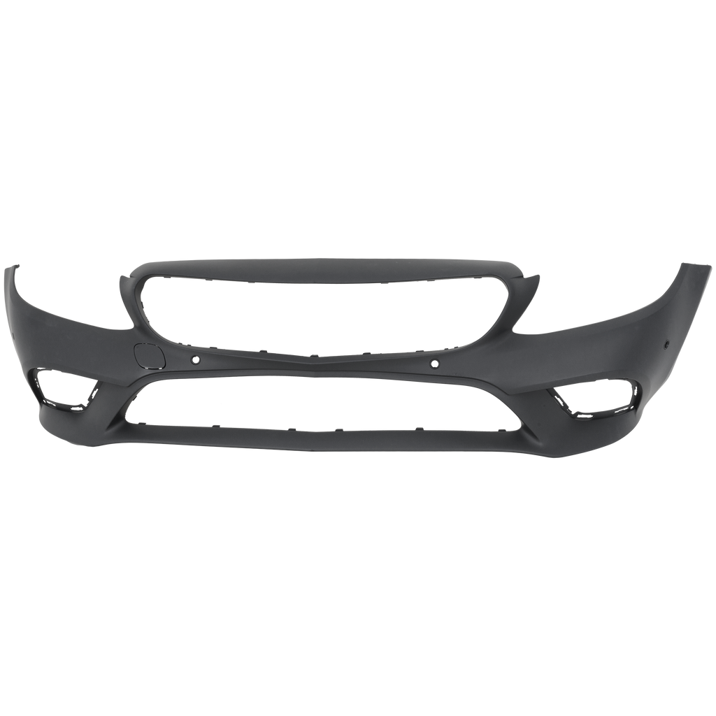C300 19-22 FRONT BUMPER COVER, Primed, w/o AMG Package and Front View Camera, w/ Active Park Assist Snsr Holes, Convertible/Coupe