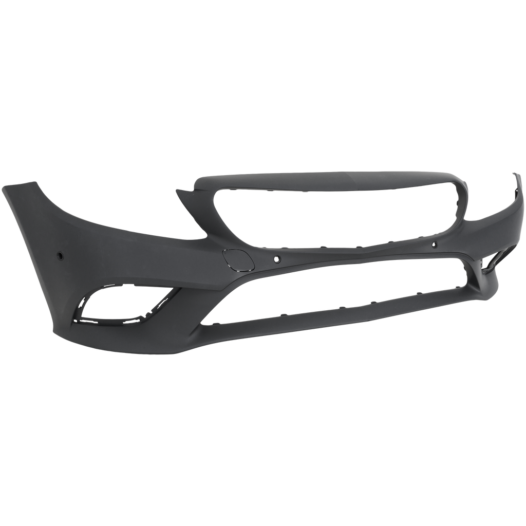 C300 19-22 FRONT BUMPER COVER, Primed, w/o AMG Package and Front View Camera, w/ Active Park Assist Snsr Holes, Convertible/Coupe