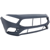 Front Bumper Cover Primed For 2019-2022 Mercedes Benz A-Series With AMG Styling Without Active Park Assist Sensor Holes Replacement RM01030102P