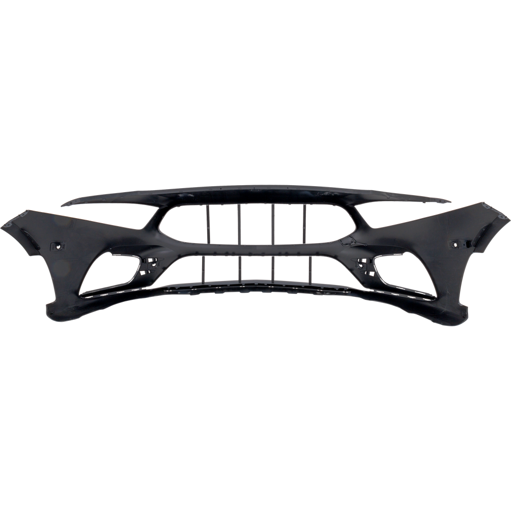 Front Bumper Cover Primed For 2019-2022 Mercedes Benz A-Series With AMG Styling | Active Park Assist Sensor Holes Without Camera Holes Replacement RM01030104P